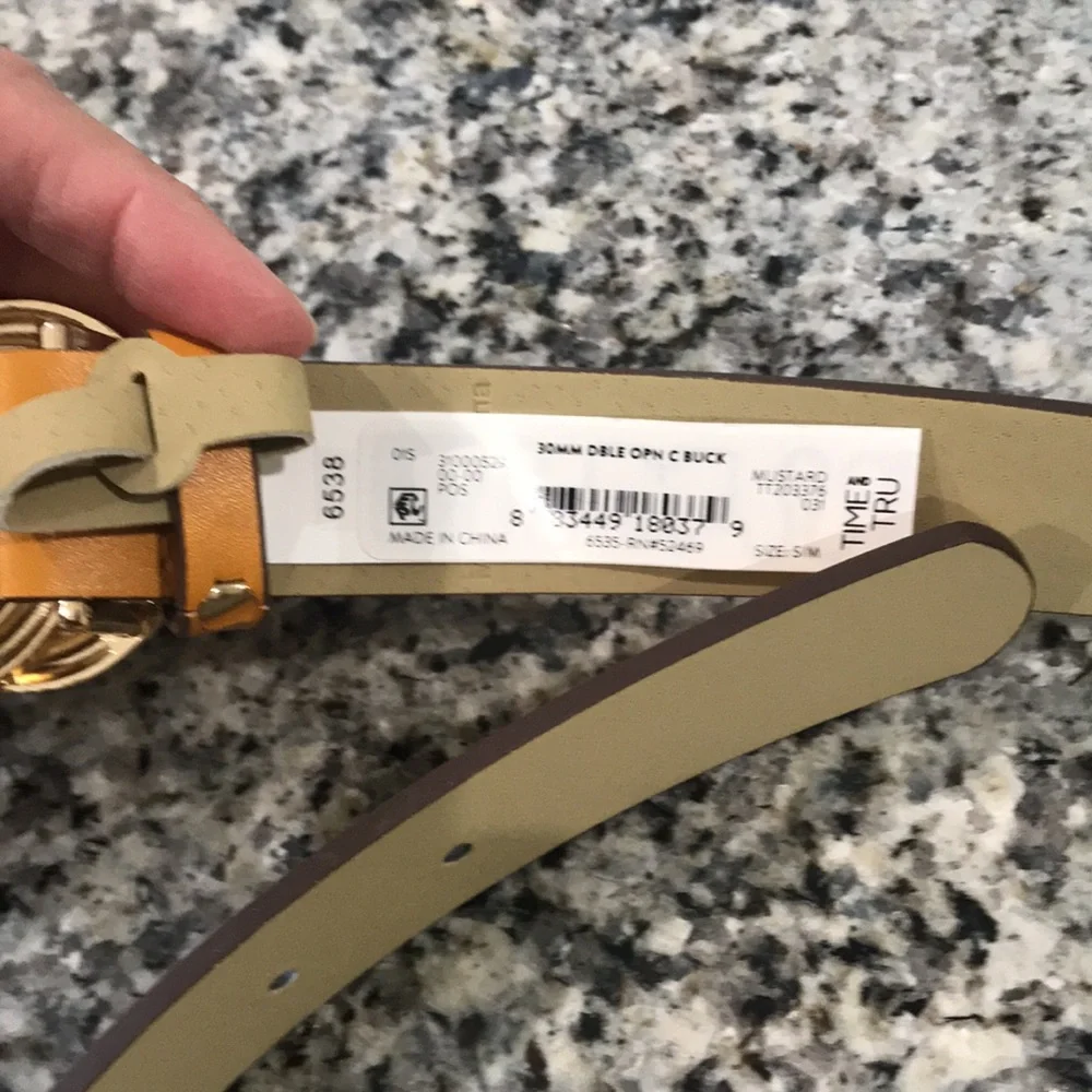 Time and Tru Double Open C Buckle Belt